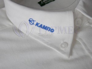 Вышивка логотипа на рубашке