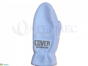 машинная вышивка на варежках из флиса