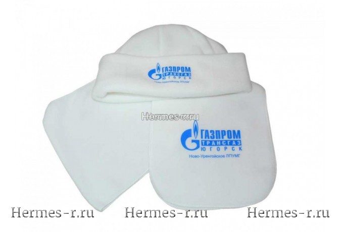 нанесение логотипа на флисовые шарфы