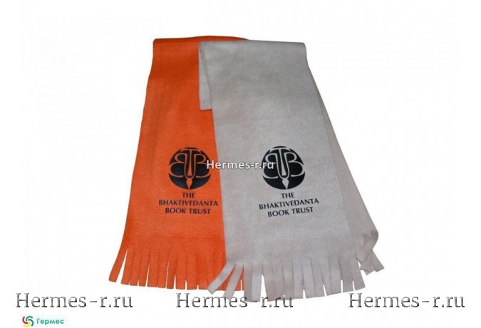 нанесение логотипа на флисовые шарфы