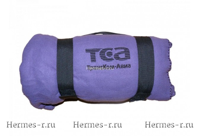 Нанесение логотипа на плед в ремнях